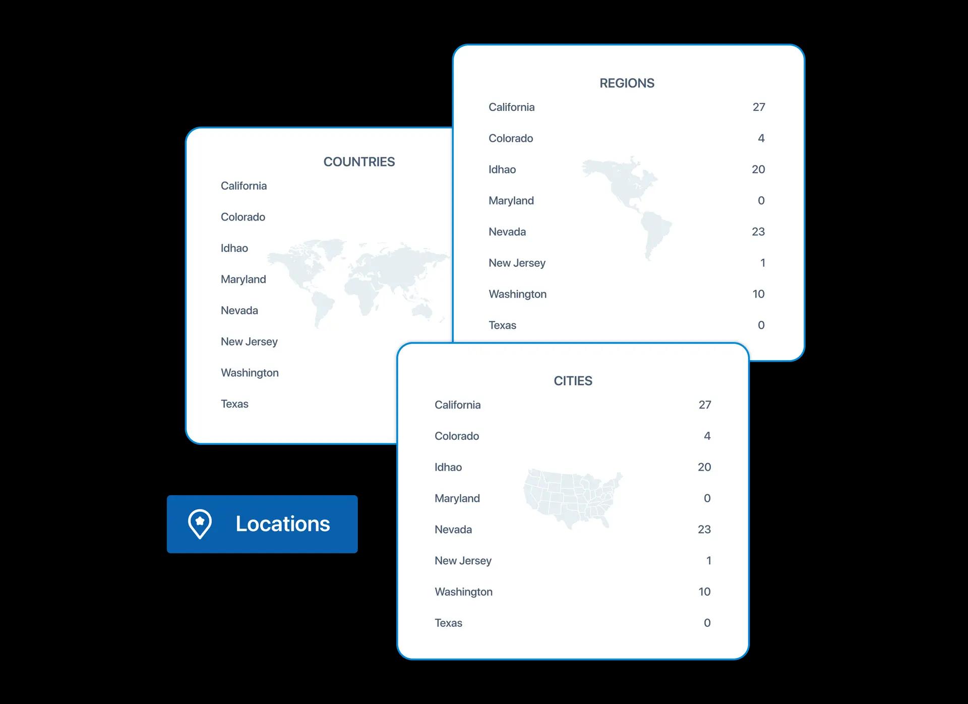 View Top Visitors & Visitor Geography Visual