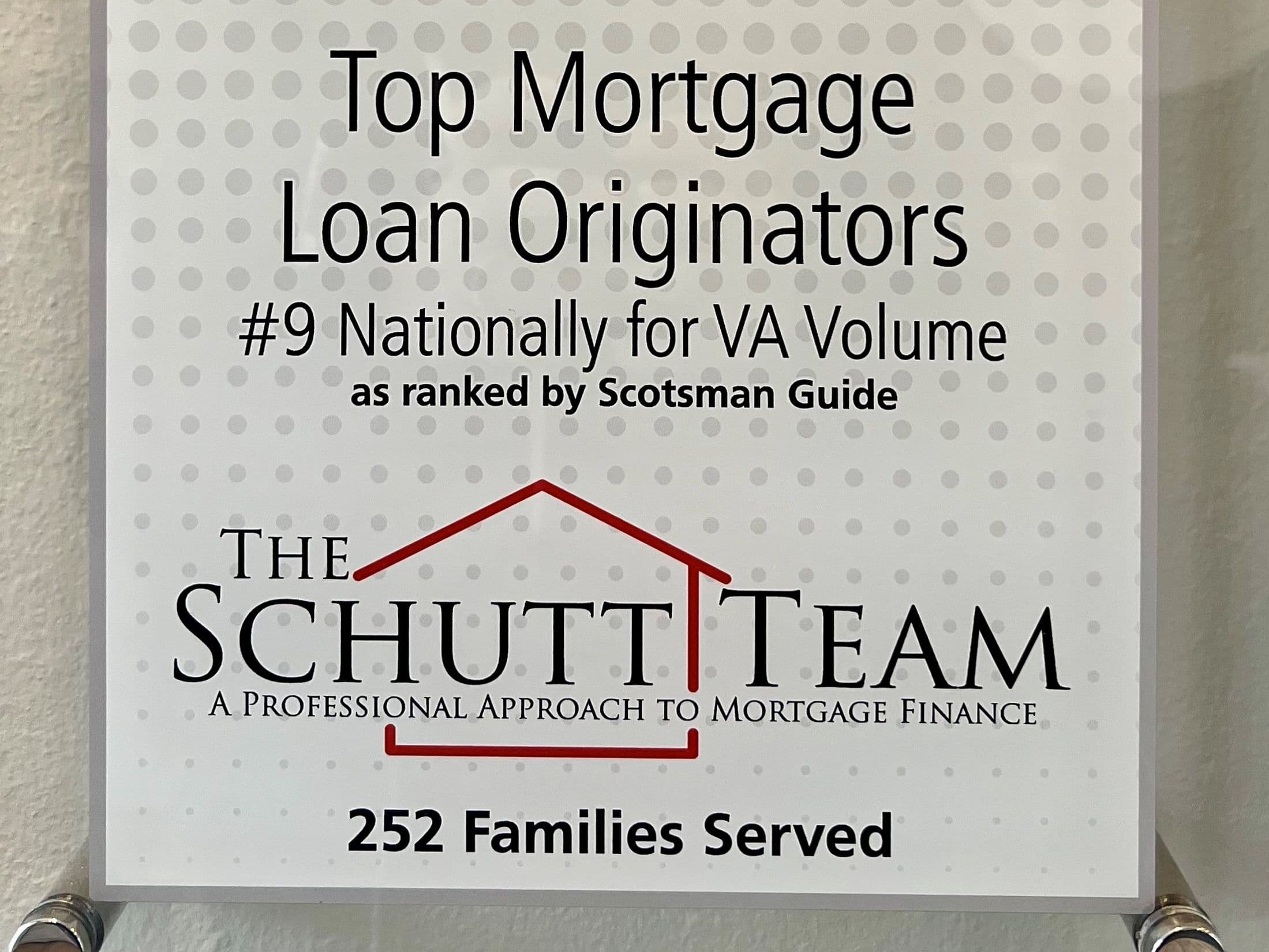 #9 Nationally for VA Volume as ranked by Scotsman Guide