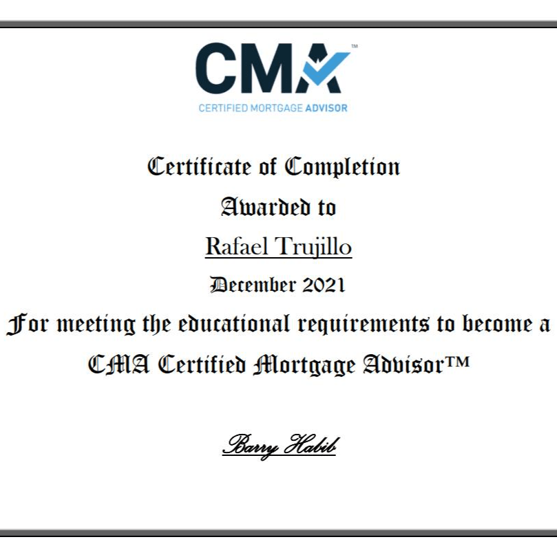 Certified Mortgage Advisor