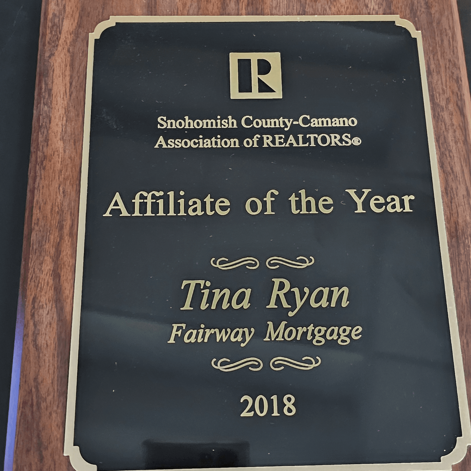 Snohomish County Camano Association of Realtors Affiliate of the Year 2018