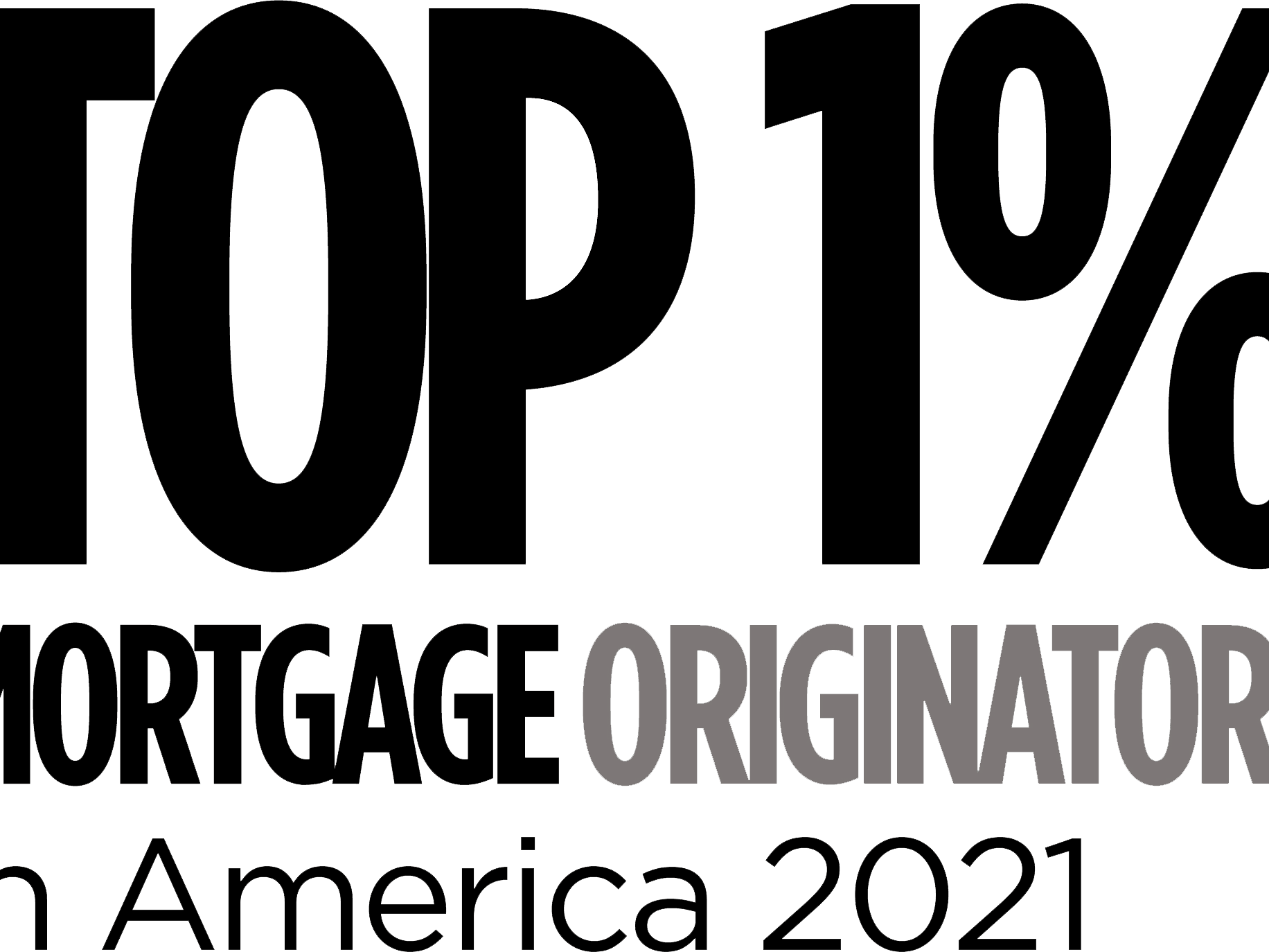 Top 1% Mortgage Originators in America 2020 and 2021
