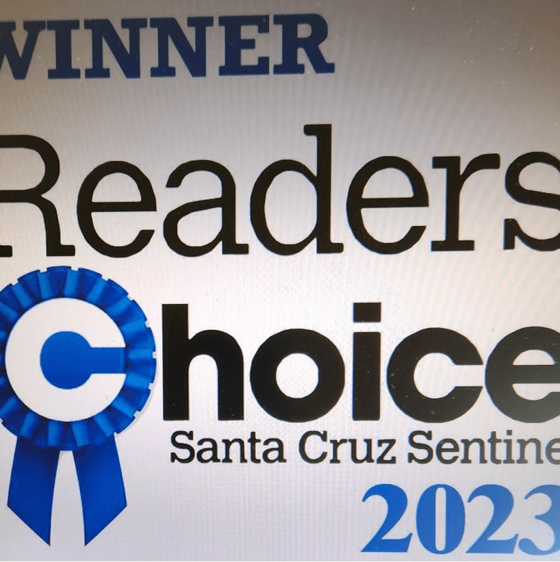 Winner 2023 Readers Choice Award Santa Cruz Sentinel
