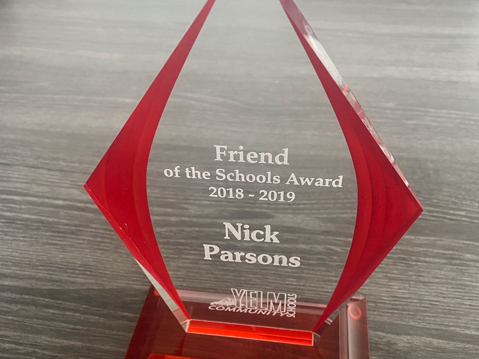 Yelm Community Schools - Friend of the School Award 2019