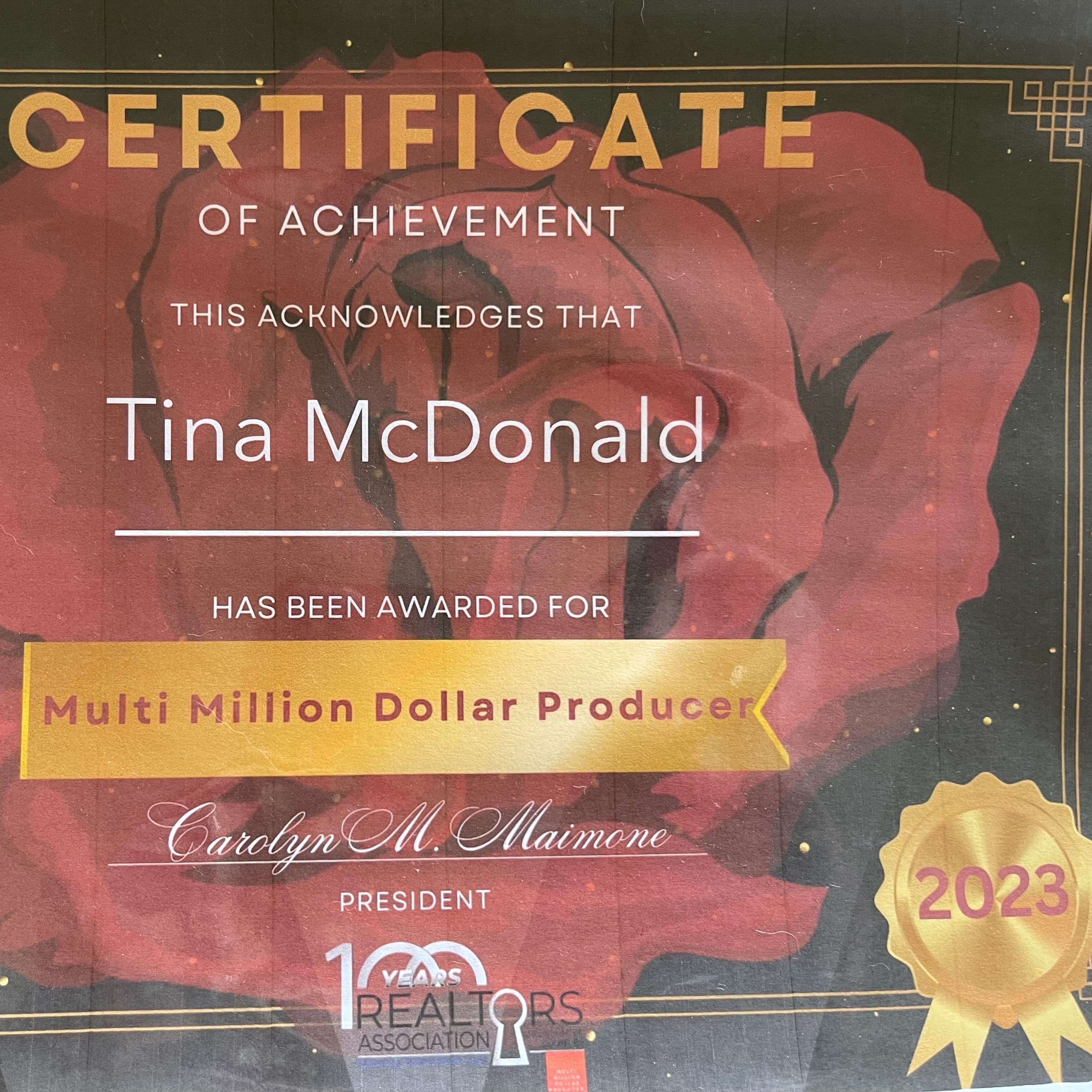 2023 Multi Million Dollar Producer