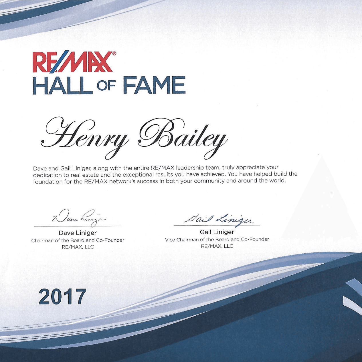 RE/MAX Hall of fame
