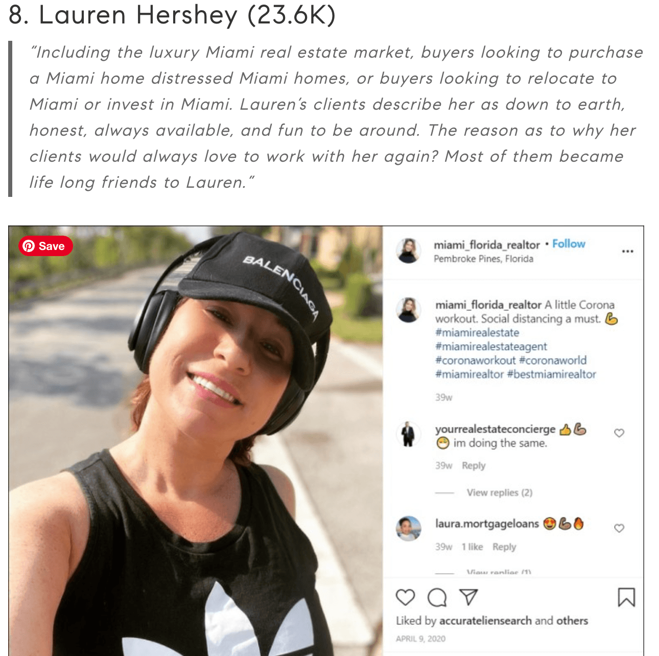 Top 20 Miami Real Estate Agents on Instagram