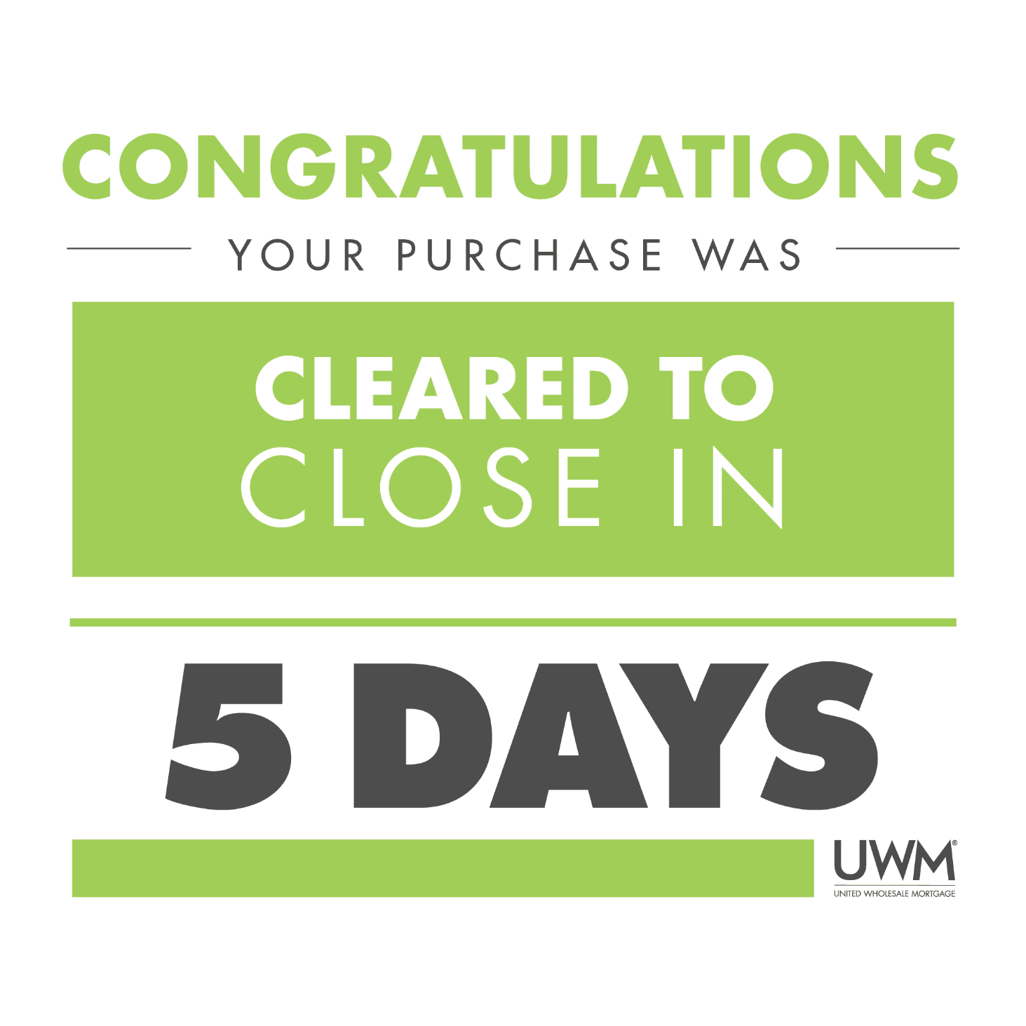 UWM's 5 Day CTC