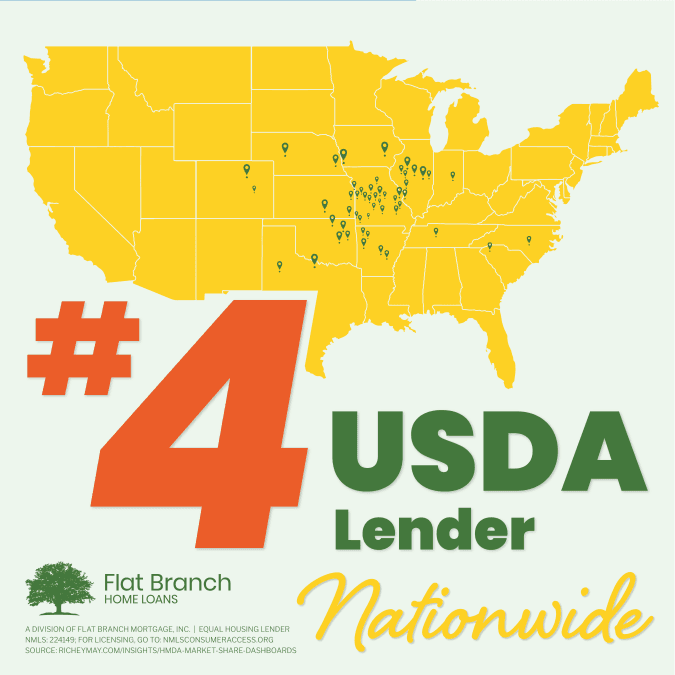 Flat Branch wins #4 USDA Lender for 2025