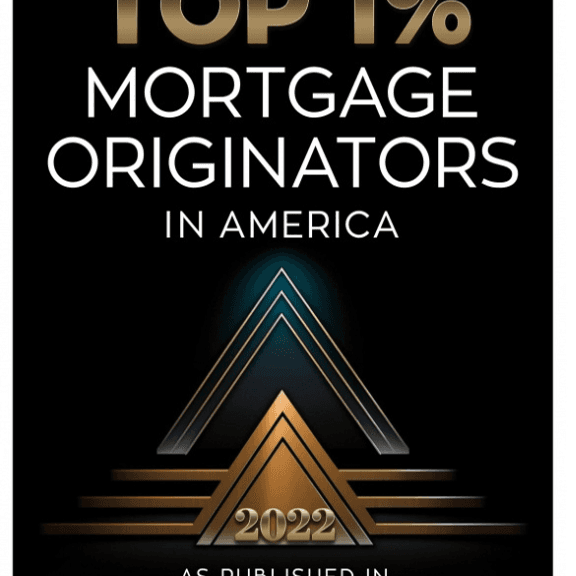 5 time Ranked Top 1% Mortgage Originator in America