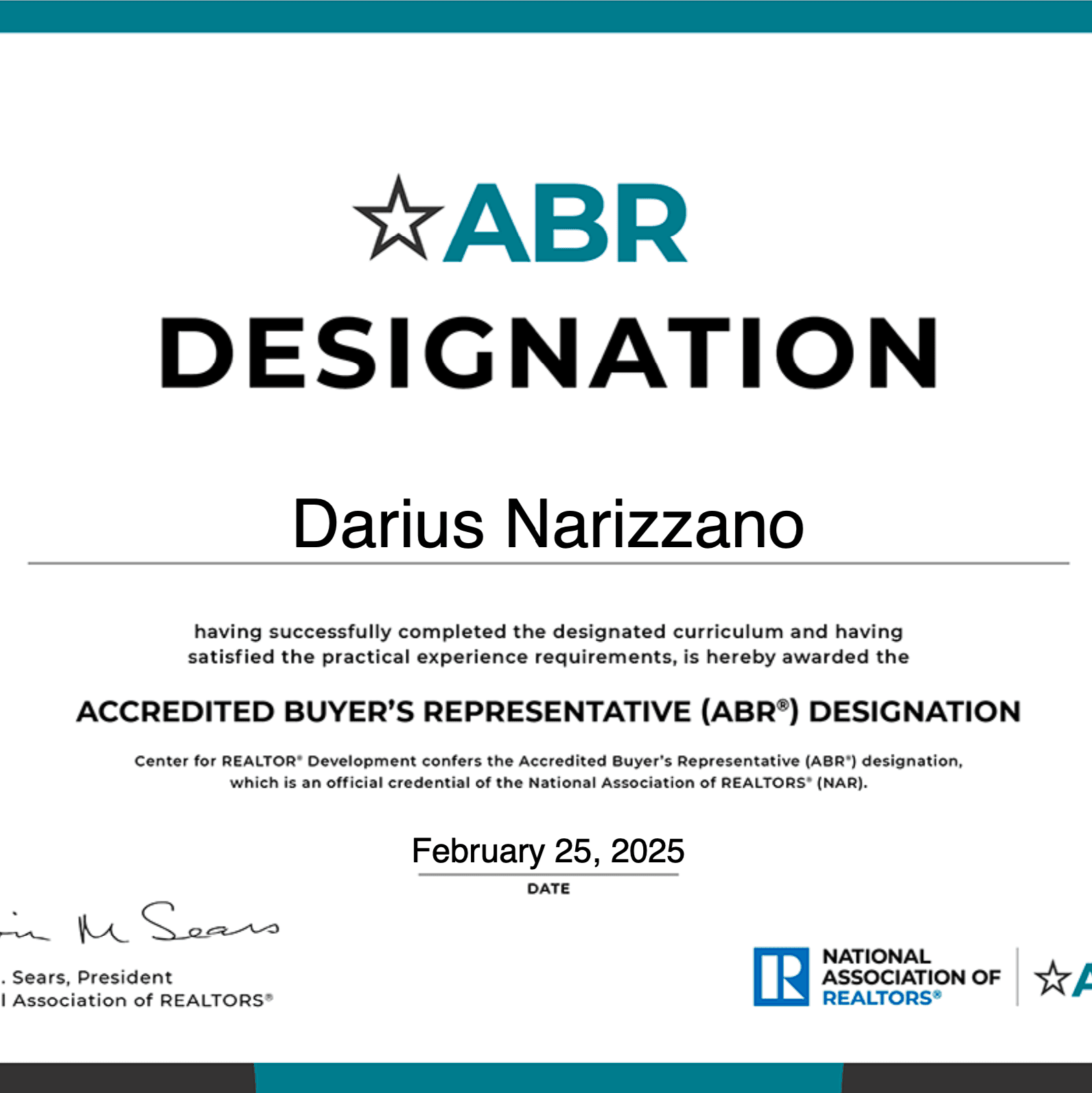 ABR -Accredited Buyers Repesentative