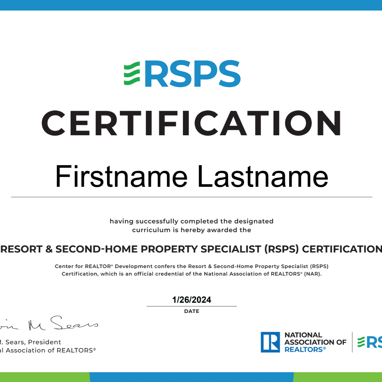 RSPS -Resort & 2nd-Home Specialist 