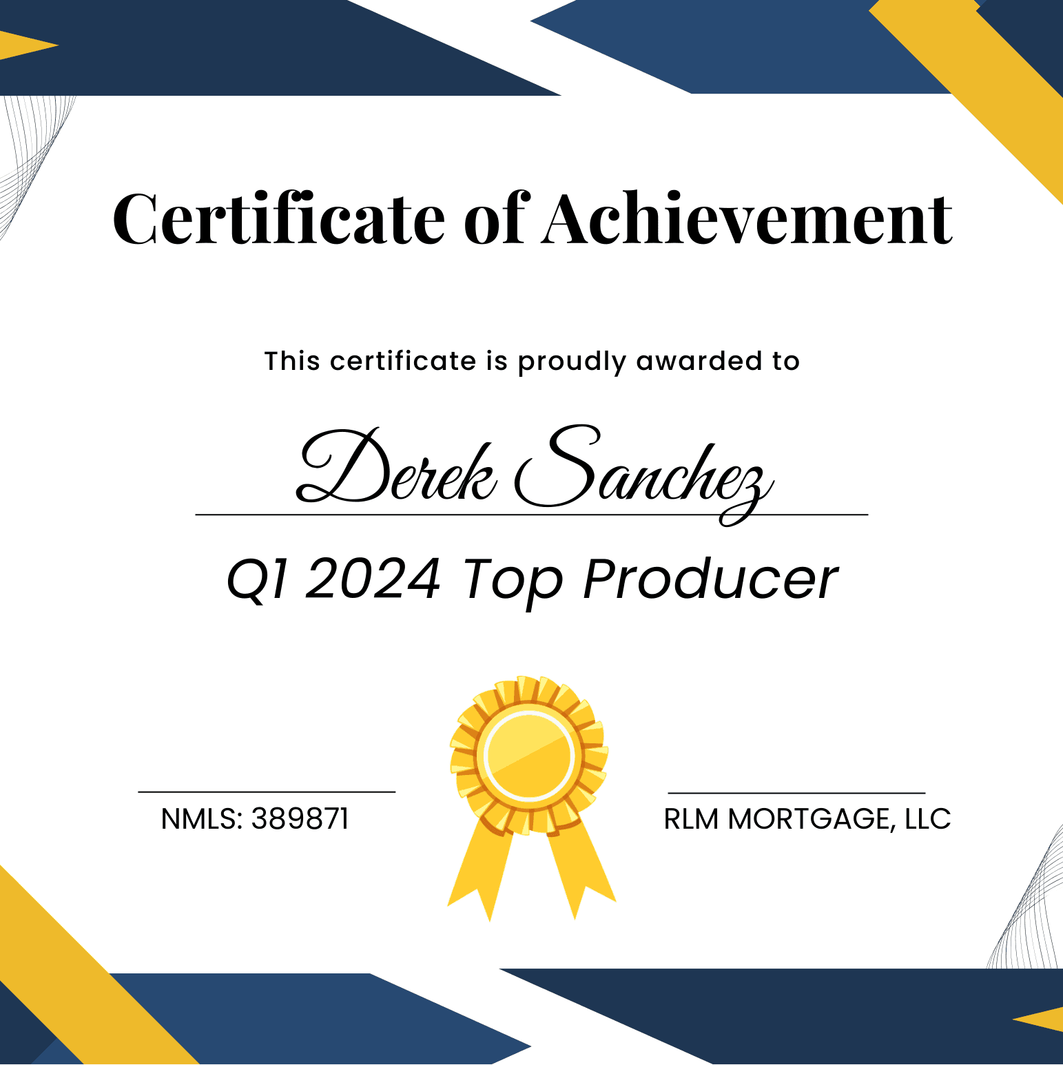 Keystone Mortgage Top Producer - Q1 2024