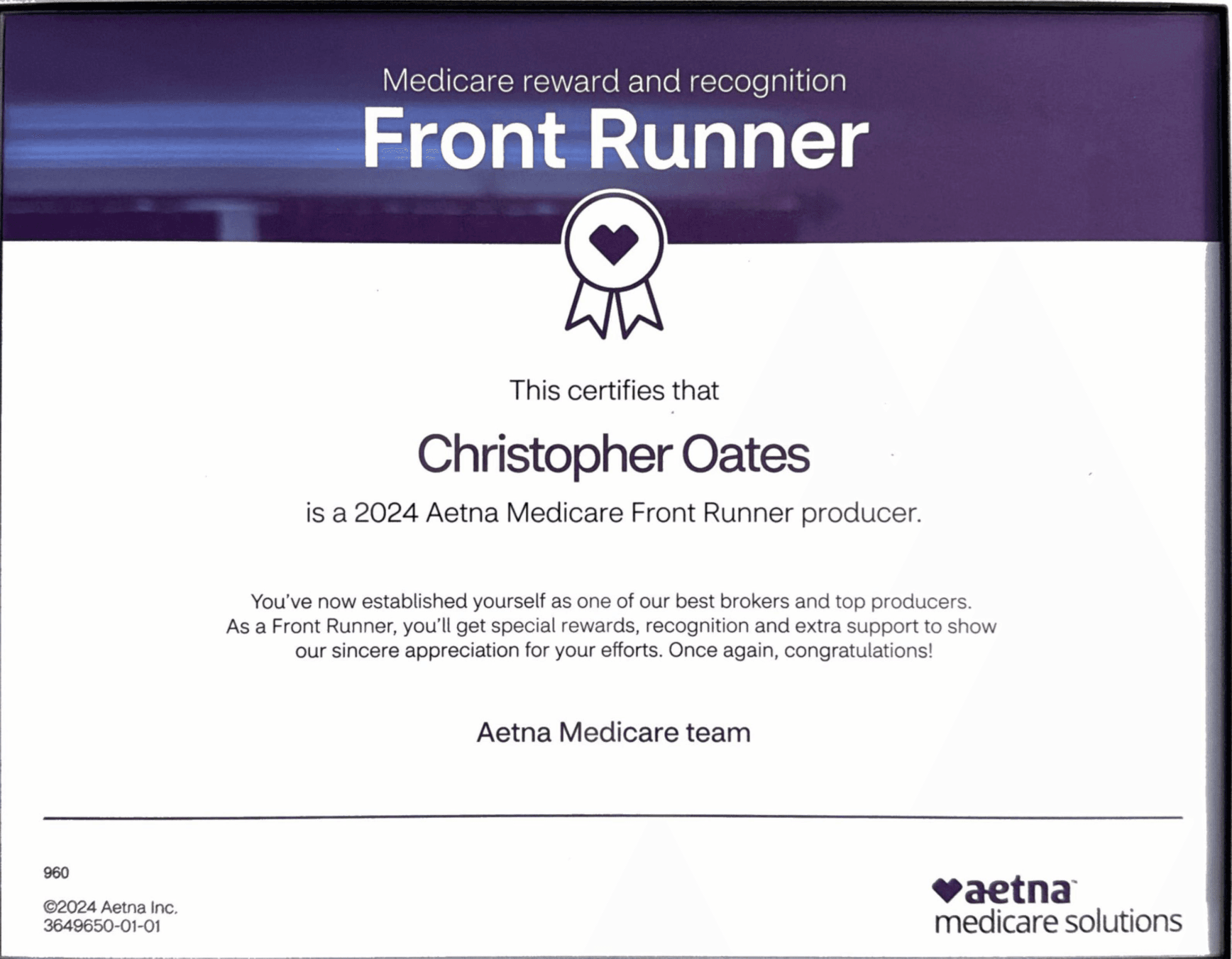 Aetna FrontRunner 2024