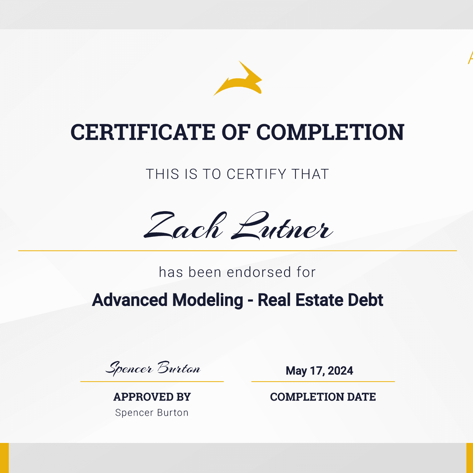 Advanced Modeling - Real Estate Debt