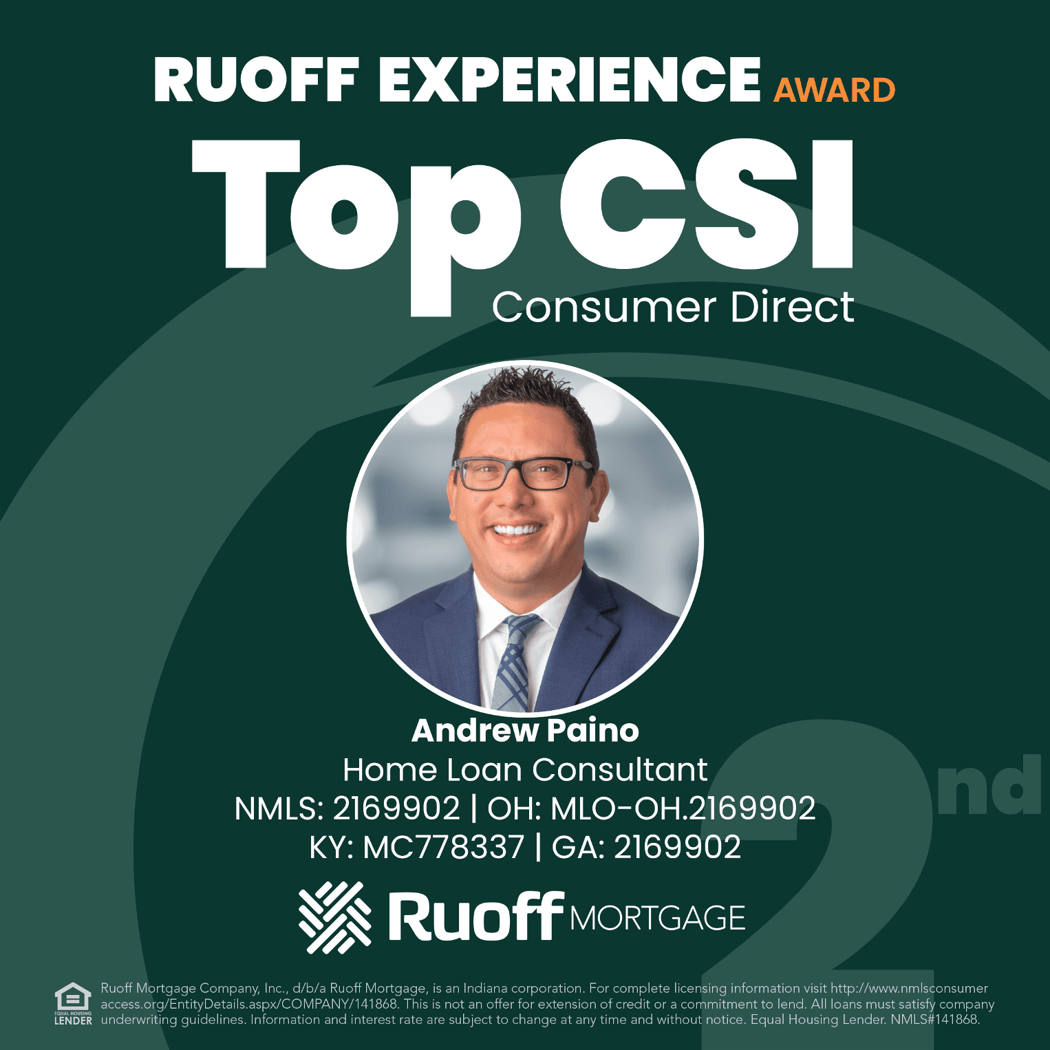 Ruoff Experience Award Q1 2024