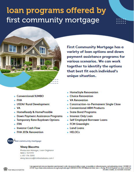 Vinny Biscotto - First Community Mortgage - NMLS ID 1577299 - Gallery Photo